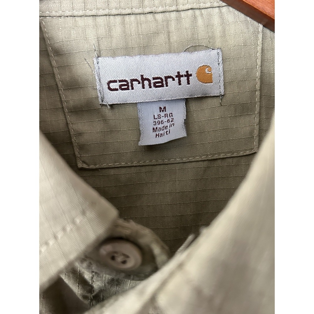 Carhartt Mens Long-Sleeve Button-Down Work Shirt Vented Size M Outdoor - Picture 4 of 7